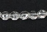 CCC240 10*10mm octagonal grade AB natural white crystal beads wholesale