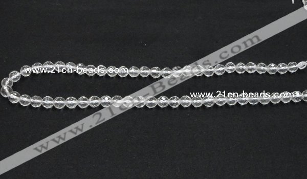 CCC242 15.5 inches 4mm faceted round AB grade natural white crystal beads