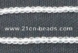 CCC250 15.5 inches 4mm faceted round grade A natural white crystal beads