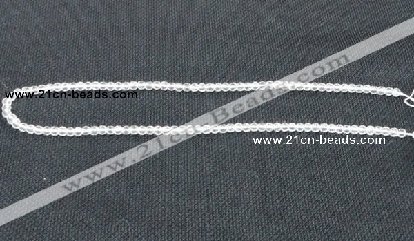 CCC250 15.5 inches 4mm faceted round grade A natural white crystal beads