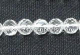 CCC253 15.5 inches 10mm faceted round grade A natural white crystal beads