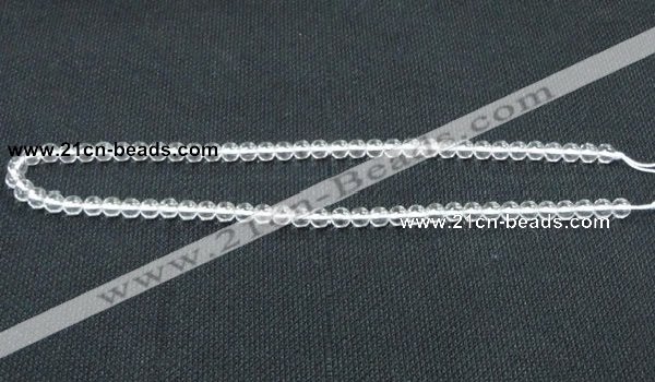 CCC258 15.5 inches 6mm round grade A natural white crystal beads