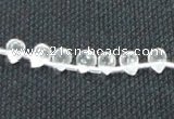 CCC264 5*7mm faceted teardrop grade A natural white crystal beads