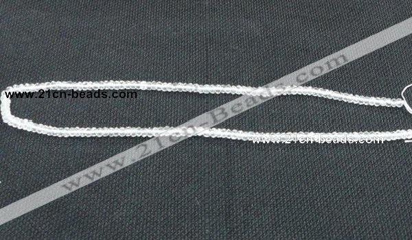 CCC268 2*4mm faceted rondelle grade A natural white crystal beads