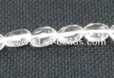 CCC269 15 inches 8*16mm oval grade A natural white crystal beads