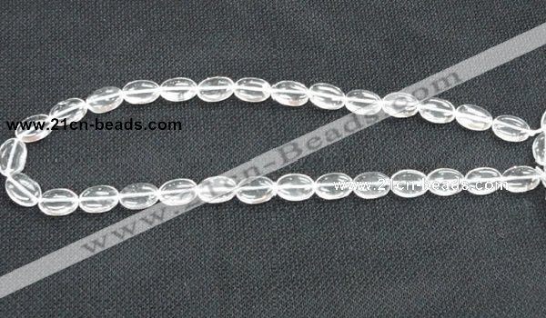 CCC270 15 inches 10*14mm oval grade A natural white crystal beads