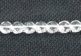 CCC271 15 inches 8mm faceted coin grade A natural white crystal beads