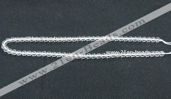 CCC277 15.5 inches 4mm round A grade natural white crystal beads