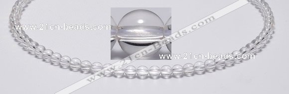 CCC30 15.5 inches 4mm round synthetic white crystal beads