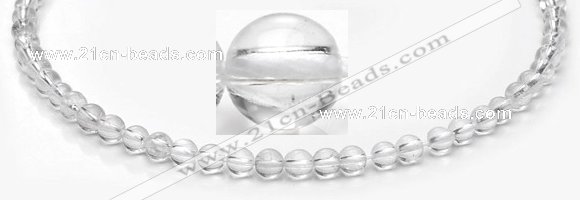 CCC35 15.5 inches 4mm round white crystal beads Wholesale