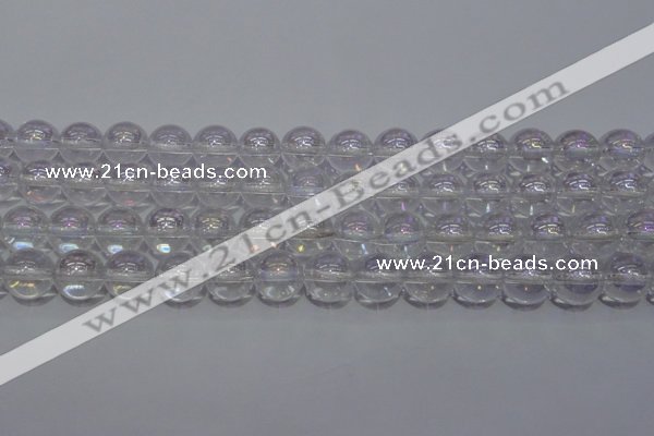 CCC401 15.5 inches 6mm round AB-color white crystal beads