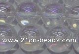 CCC403 15.5 inches 10mm round AB-color white crystal beads