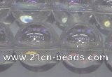 CCC404 15.5 inches 12mm round AB-color white crystal beads