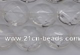 CCC506 15.5 inches 16mm faceted coin natural white crystal beads