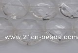 CCC508 15.5 inches 20mm faceted coin natural white crystal beads