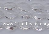 CCC513 15.5 inches 10*14mm faceted oval natural white crystal beads