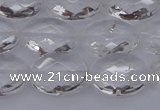 CCC515 15.5 inches 13*18mm faceted oval natural white crystal beads