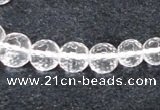 CCC616 15.5 inches 6mm - 12mm faceted round natural white crystal beads