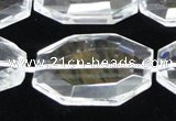 CCC752 15.5 inches 18*28mm faceted octagonal natural white crystal beads