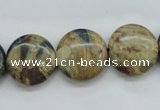 CCD03 15.5 inches 16mm flat round cordierite beads wholesale