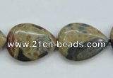 CCD08 15.5 inches 18*25mm flat teardrop cordierite beads wholesale