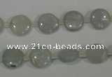 CCE10 15.5 inches 10mm flat round natural celestite gemstone beads