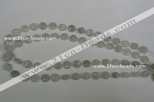 CCE10 15.5 inches 10mm flat round natural celestite gemstone beads