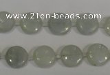 CCE11 15.5 inches 12mm flat round natural celestite gemstone beads