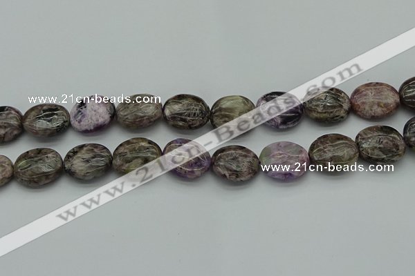 CCG105 15.5 inches 18*20mm oval charoite gemstone beads