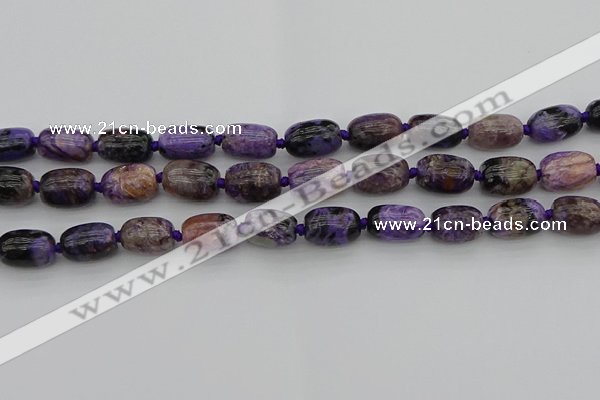 CCG112 15.5 inches 12*16mm drum charoite gemstone beads