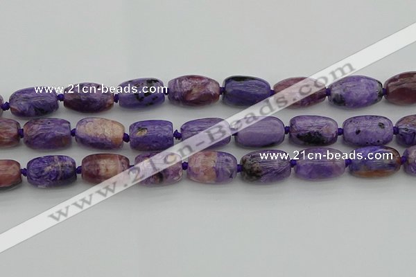 CCG114 15.5 inches 15*20mm drum charoite gemstone beads