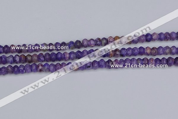 CCG116 15.5 inches 4*7mm rondelle charoite gemstone beads