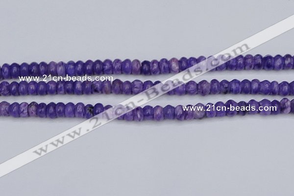 CCG121 15.5 inches 4*7mm rondelle charoite gemstone beads