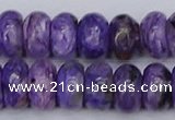 CCG123 15.5 inches 6*11mm rondelle charoite gemstone beads