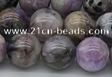 CCG133 15.5 inches 8mm round natural charoite gemstone beads