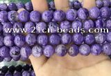 CCG150 15.5 inches 12mm round charoite gemstone beads