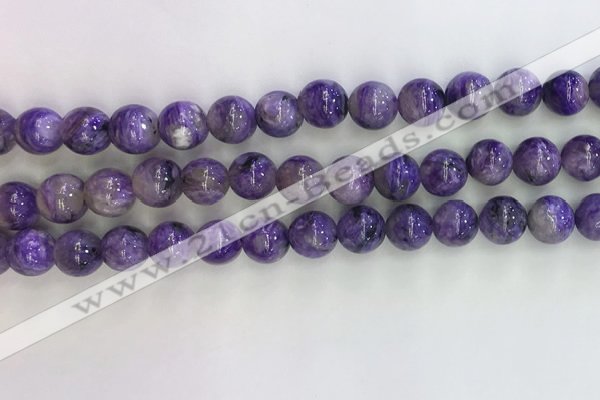 CCG302 15.5 inches 8mm round natural charoite gemstone beads