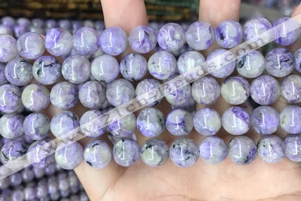 CCG321 15.5 inches 10mm round natural charoite beads wholesale