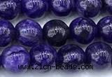 CCG325 15 inches 6mm round dyed charoite beads