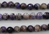 CCG52 15.5 inches 8mm faceted round natural charoite beads