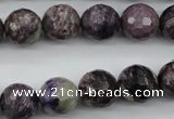 CCG54 15.5 inches 12mm faceted round natural charoite beads