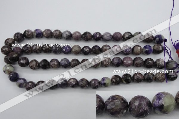 CCG58 15.5 inches 11mm faceted round natural charoite beads