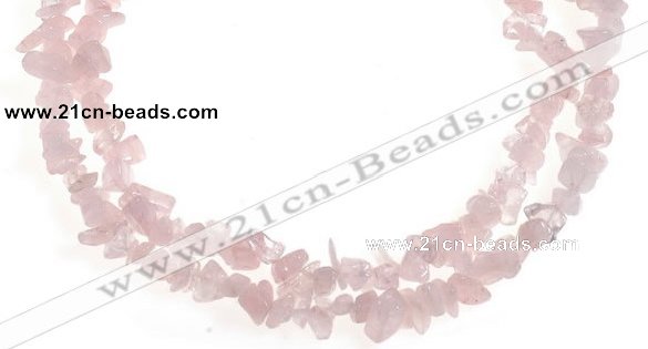 CCH09 32 inches rose quartz chips gemstone beads wholesale