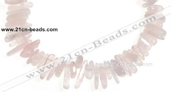 CCH10 16 inches rose quartz chips gemstone beads wholesale