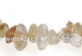 CCH11 16 inches quartz rutilated chips gemstone beads wholesale