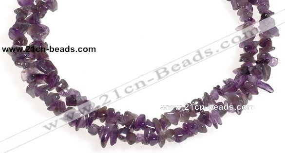 CCH12 35 inches purple amethyst chips gemstone beads wholesale