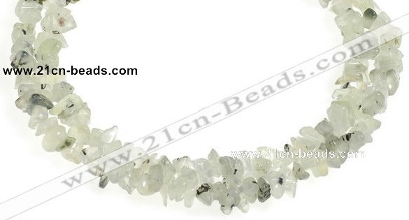 CCH18 35 inches light green garnet chip gemstone beads wholesale