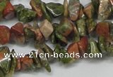 CCH203 34 inches 3*5mm unakite chips gemstone beads wholesale