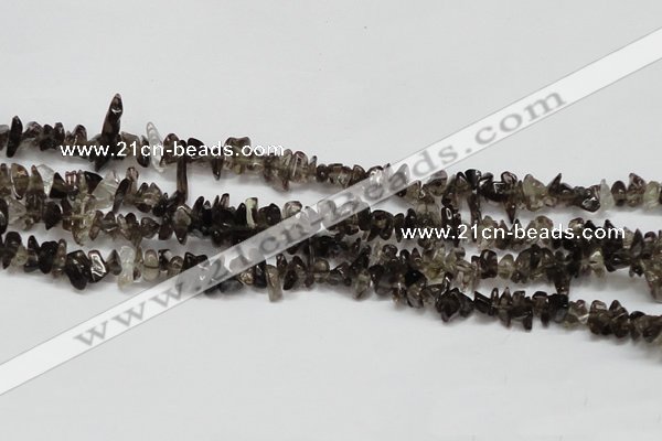 CCH208 34 inches 3*5mm smoky quartz chips gemstone beads wholesale