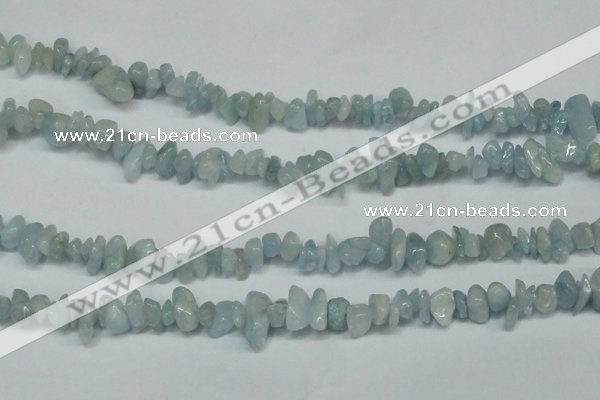 CCH215 34 inches 5*8mm aquamarine chips gemstone beads wholesale